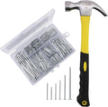 376-Piece Hardware Assortment Kit with 8oz Claw Hammer and Nails