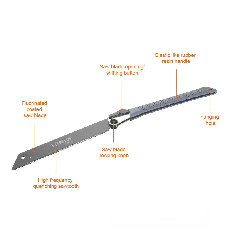 Professional Japanese Folding Saw with Triple-Ground Teeth