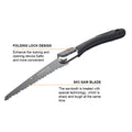Professional SK5 Folding Hand Saw with Triple-Side Teeth (Black)