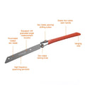 Japanese Folding Saw with Triple-Sharpened Teeth and Rubber Handle
