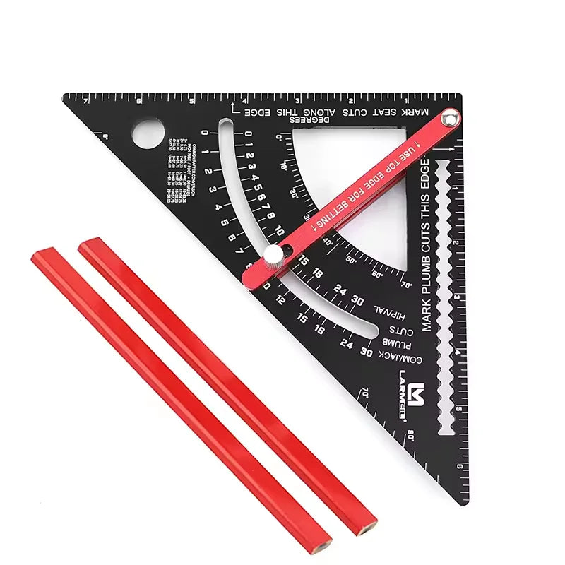 Professional Adjustable Carpenter Square and Rafter Triangle Ruler